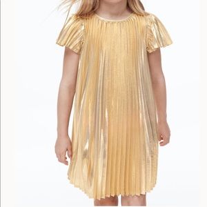 H&M pleated gold dress😊